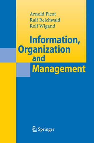 Imagen de archivo de Information, Organization and Management . a la venta por Ganymed - Wissenschaftliches Antiquariat