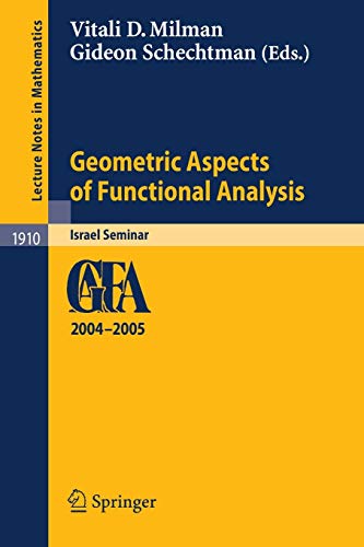 Stock image for Geometric Aspects of Functional Analysis for sale by Majestic Books