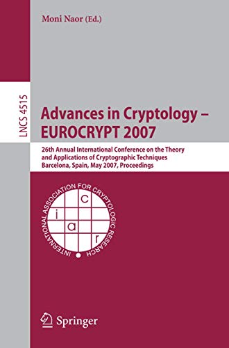 Stock image for Advances In Cryptology - Eurocrypt 2007 for sale by Basi6 International