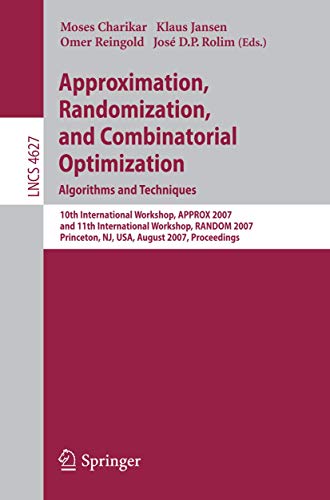Image d'archives pour Approximation, Randomization, And Combinatorial Optimization: Algorithms And Techniques mis en vente par Romtrade Corp.