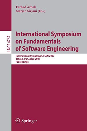 Immagine dell'editore per International Symposium on Fundamentals of Software Engineering : International Symposium, FSEN 2007, Tehran, Iran, April 17-19, 2007, Proceedings venduto da Buchpark