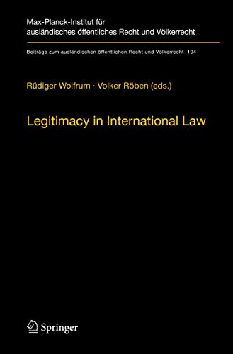 Beispielbild fr Legitimacy in International Law. zum Verkauf von Antiquariat + Verlag Klaus Breinlich