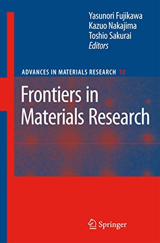 Imagen de archivo de Frontiers in Materials Research a la venta por Books Puddle