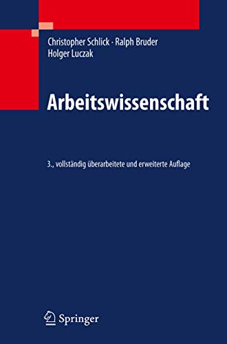 9783540783329: Arbeitswissenschaft (German Edition)
