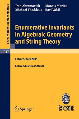 Stock image for Enumerative Invariants in Algebraic Geometry and String Theory for sale by Kennys Bookshop and Art Galleries Ltd.