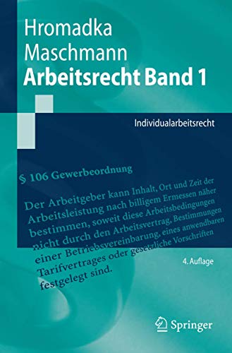 Stock image for Arbeitsrecht Band 1: Individualarbeitsrecht (Springer-Lehrbuch) for sale by medimops