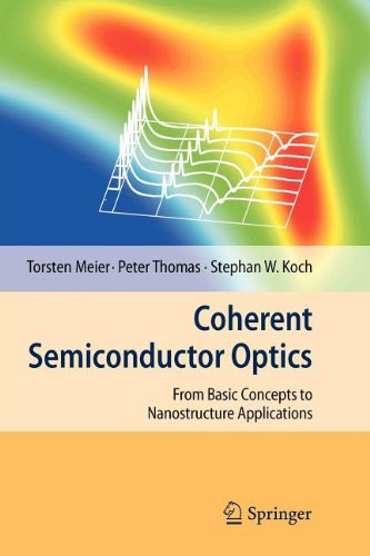 Coherent Semiconductor Optics (9783540820727) by Meier, Torsten; Thomas, Peter; Koch, Stephan W.