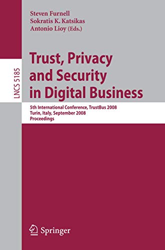 Stock image for Trust, Privacy And Security In Digital Business for sale by Basi6 International
