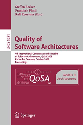 Stock image for Quality Of Software Architectures Models And Architectures for sale by Basi6 International