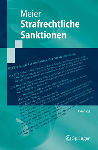 Strafrechtliche Sanktionen (Springer-Lehrbuch) (German Edition) - Meier, Bernd-Dieter