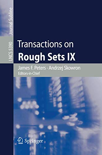9783540898757: Transactions on Rough Sets IX: 5390