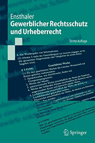 9783540899969: Gewerblicher Rechtsschutz und Urheberrecht (Springer-Lehrbuch) (German Edition)