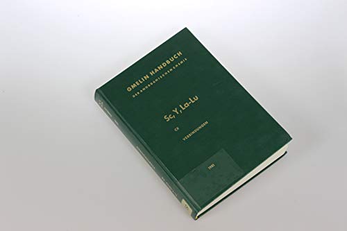 Beispielbild fr Gmelin Handbuch der Anorganischen Chemie. Sc, Y, La-Lu, Seltenerdelemente, C8: Sc, Y, La und Lanthanide. zum Verkauf von Gast & Hoyer GmbH