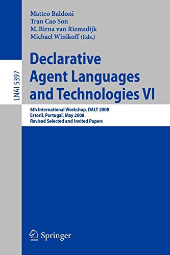 Imagen de archivo de Declarative Agent Languages And Technologies Vi a la venta por Basi6 International