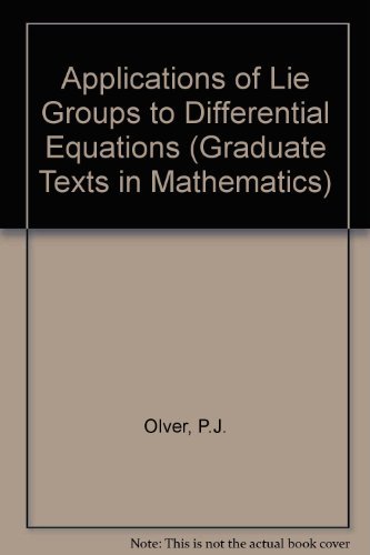 Stock image for Applications of Lie Groups to Differential Equations for sale by Buchpark
