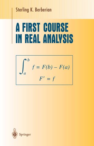 9783540942177: A First Course in Real Analysis (Undergraduate Texts in Mathematics)