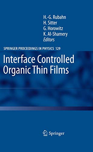 Beispielbild fr Interface Controlled Organic Thin Films. zum Verkauf von Gast & Hoyer GmbH