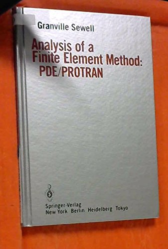 9783540962267: Analysis of a Finite Element Method: PDE/ PROTRAN