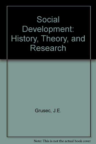9783540965916: Social Development: History, Theory, and Research