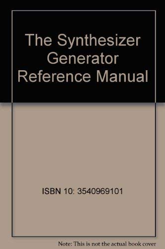 Beispielbild fr The synthesizer generator. - Reference manual zum Verkauf von NEPO UG