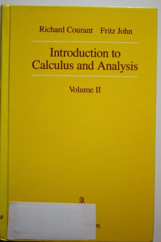 9783540971528: Introduction to Calculus and Analysis: Vol 2