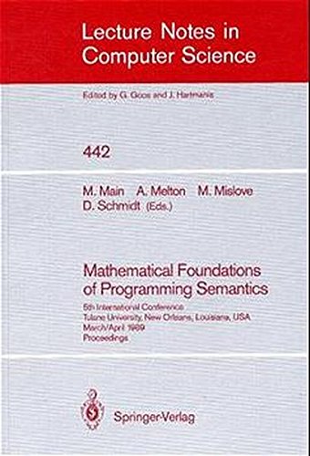 Imagen de archivo de Mathematical Foundations of Programming Semantics a la venta por Irish Booksellers