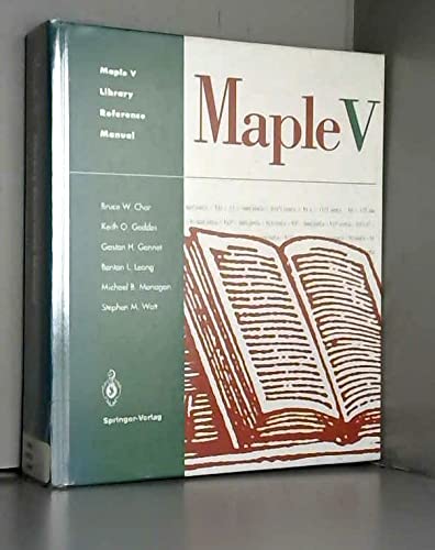 Beispielbild fr Maple V Library Reference Manual zum Verkauf von Mispah books