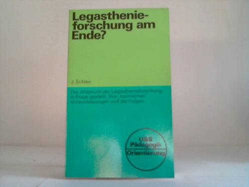 1) Schlee: Legasthenieforschung am Ende? 2) Valtin (Hg.): Einführung in die Legasthenieforschung....
