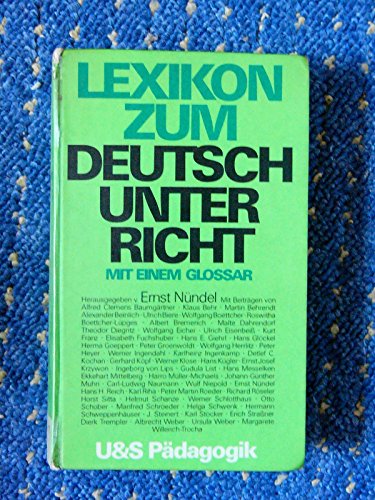 Imagen de archivo de Lexikon zum Deutschunterricht. Mit einem Glossar a la venta por Antiquariat Smock