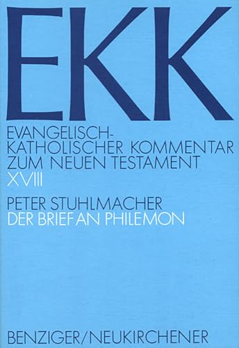 Stock image for Der Brief an Philemon (Evangelisch-katholischer Kommentar Zum Neuen Testament) (German Edition) [Soft Cover ] for sale by booksXpress