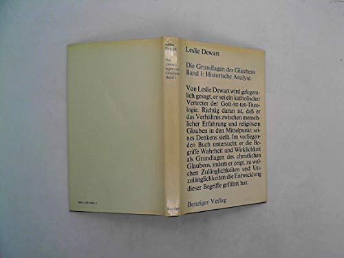 Beispielbild fr Die Grundlagen des Glaubens. Band 1: Historische Analyse. zum Verkauf von Antiquariat Nam, UstId: DE164665634