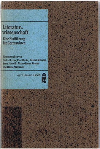 Beispielbild fr literaturwissenschaft. eine einfhring fr germanisten. zum Verkauf von alt-saarbrcker antiquariat g.w.melling