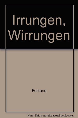 Stock image for Irrungen, Wirrungen for sale by Anybook.com