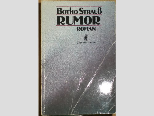 Stock image for Rumor. Roman. - (=Ullstein-Buch ; Nr. 26068 : Literatur heute). for sale by BOUQUINIST