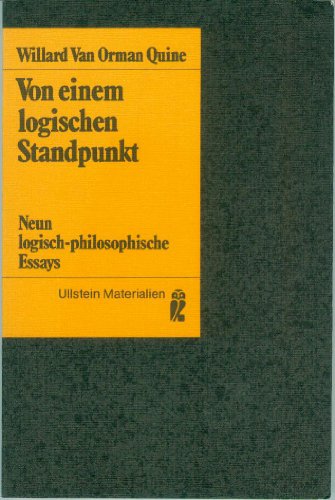 Beispielbild fr Von einem logischen Standpunkt. Neun logisch-philosophische Essays. zum Verkauf von medimops