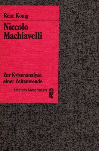 Beispielbild fr Nicola Machiavelli zum Verkauf von Antiquariat Walter Nowak