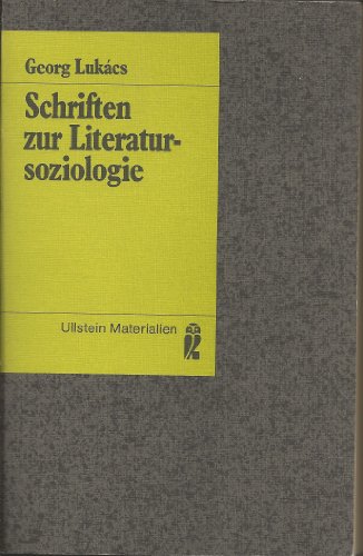 Beispielbild fr Schriften zur Literatursoziologie. ( Ullstein Materialien). zum Verkauf von Versandantiquariat Felix Mcke
