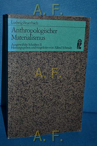 9783548352251: Anthropologischer Materialismus II. Ausgewhlte Schriften. ( Ullstein Materialien).