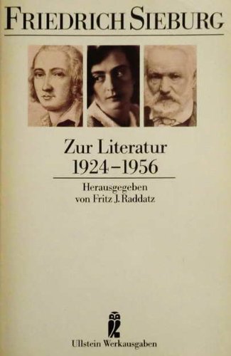 9783548370613: Zur Literatur 1924 - 1956. ( Werkausgaben).