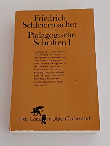 9783548390598: Pdagogische Schriften I. Die Vorlesungen aus dem Jahre 1826