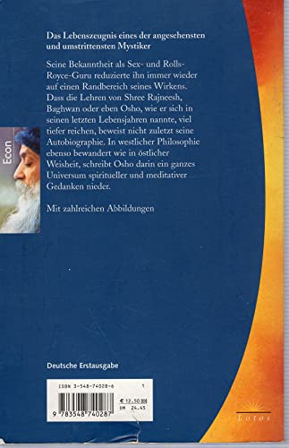 Autobiographie eines spirituellen Provokateurs. (9783548740287) by Osho