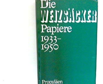 9783549073063: Die Weizscker-Papiere 1933-1950