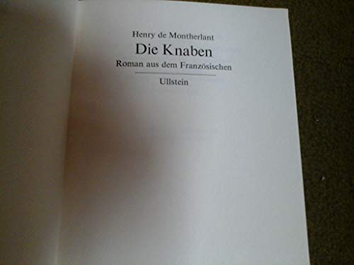 9783550062407: Die Knaben