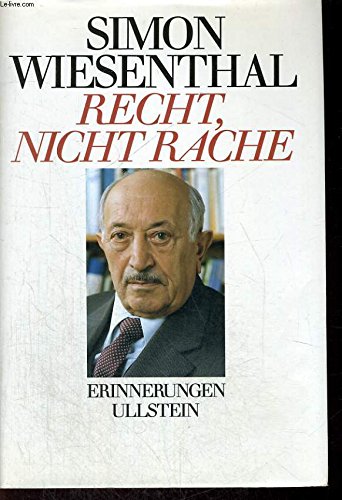 Beispielbild fr Recht, nicht Rache. Erinnerungen zum Verkauf von medimops