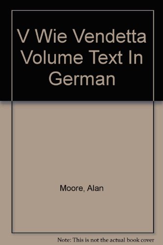 9783551018052: V Wie Vendetta Volume Text In German