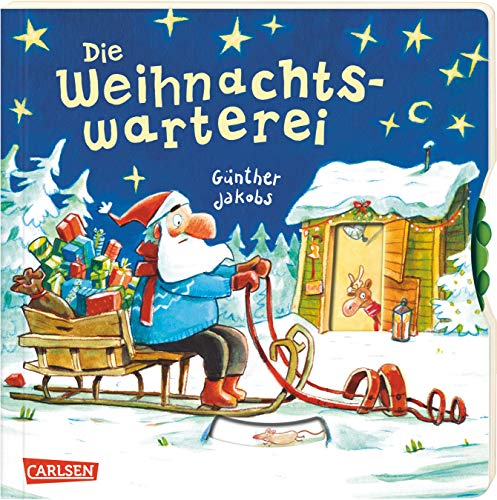 Beispielbild fr Die Weihnachtswarterei: Pappbillderbuch mit Drehscheibe, Gucklchern und Klappen zum Verkauf von medimops