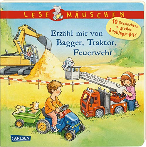 Beispielbild fr Lesemuschen: Erzhl mir von Bagger, Traktor, Feuerwehr Vorlesebuch ab 2 Jahren: Mein erstes Buch zum Vorlesen und Entdecken mit groem Ausklappbild zum Verkauf von medimops