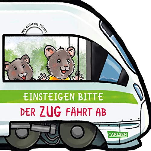 Beispielbild fr Mein kleiner Fahrzeugspa: Einsteigen bitte! Der Zug fhrt ab!: Lustiges Reimebuch mit Klappen in ICE-Anmutung - ab 18 Monaten zum Verkauf von medimops