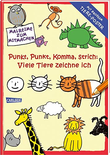 Imagen de archivo de Punkt, Punkt, Komma Strich: Viele Tiere zeichne ich (mit XXL-Poster) -Language: german a la venta por GreatBookPrices