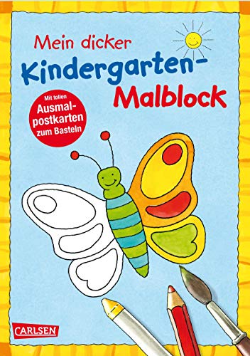 Mein dicker Kindergarten-Malblock : Mit tollen Ausmalpostkarten zum Basteln - Ulrich Velte
